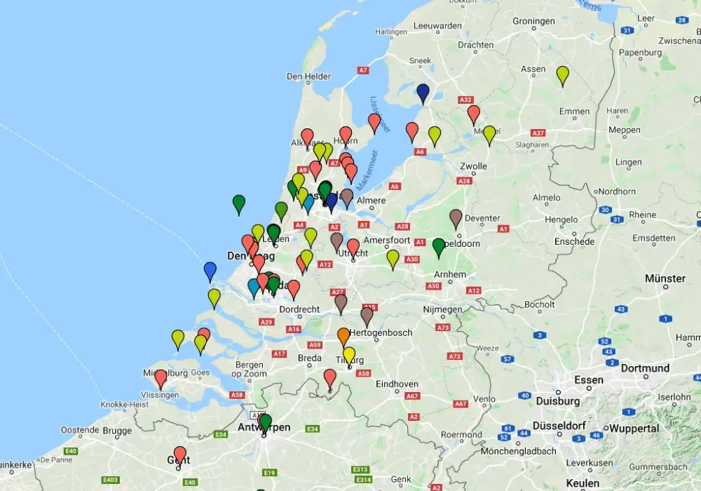 Holandia: mapa najciekawszych miejsc i atrakcji turystycznych