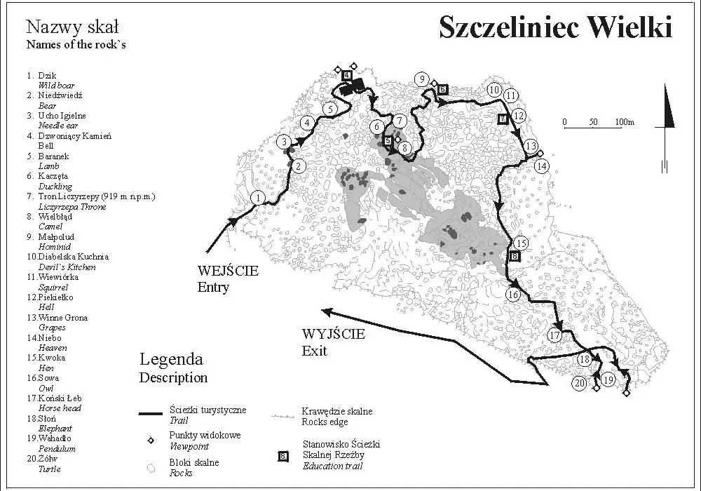 Trasy na Szczeliniec Wielki: wszystkie szlaki i praktyczne informacje 2025