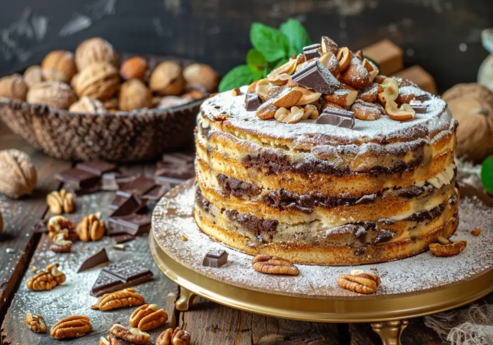 Delikatne ciasto orzechowe z masą: sekretna receptura