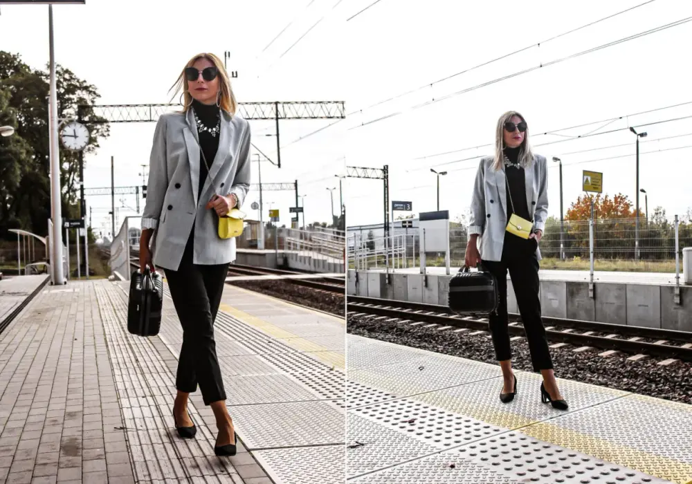 Stylizacje z szarą marynarką: Modne i eleganckie propozycje dla każdej sylwetki