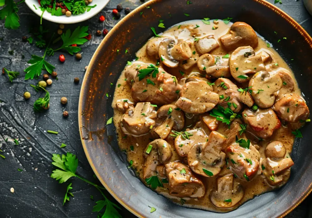 Karkówka w sosie z maggi i pieczarkami: Pomysł na pyszny, sycący obiad