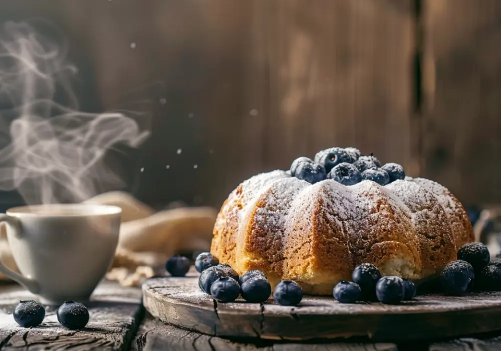 Kuszące ciasto drożdżowe z borówką: idealne na deser lub śniadanie