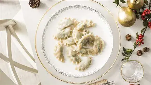 Pierogi ze szpinakiem i krewetkami