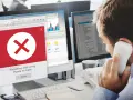 Błąd na ekranie komputera. Może to być problem, gdy chcesz wiedzieć, jak usunąć stronę na FB.