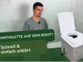 Mann erklärt die **boot toilette funktionsweise**. Trenntoilette auf dem Boot: schnell & einfach erklärt.