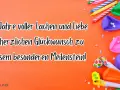 Geburtstagskerzen, Luftballons und Konfetti auf orangefarbenem Hintergrund mit Glückwünschen zum 50. Geburtstag.