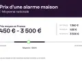 Le prix d'installation d'une alarme maison en France varie de 450€ à 3500€, avec une moyenne de 1360€.