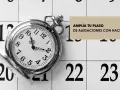 Reloj de bolsillo sobre calendario. ¿En cuántos plazos se puede pagar a Hacienda? Amplía tu plazo de alegaciones.