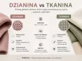 Dzianina vs tkanina: porównanie cech, budowy i zastosowań. Dzianina jest elastyczna, miękka i dopasowuje się do ciała.
