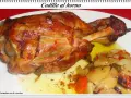 Codillo al horno, una jugosa y dorada pata de cerdo asada, acompañada de patatas y verduras. ¡Una receta tradicional irresistible!