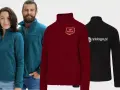 Para idealna do pracy: damski i męski polar z logo firmy. Dostępne w różnych kolorach, idealne na chłodne dni.