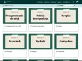 Moduły kursu o interpunkcji: przygotowanie, polska interpunkcja, kropka, przecinek, myślnik, cudzysłów.