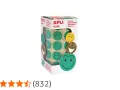 Caja de gomets de APPLI Kids con caritas sonrientes verdes, amarillas y marrones.