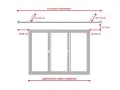 Schemat montażu karnisza: odległość od ściany 15-25 cm, odległość od sufitu 10-15 cm. Wymiary okna.