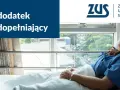 Kobieta w szpitalnym łóżku, ZUS informuje o dodatku do renty socjalnej.