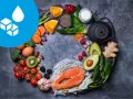 Zdrowe produkty spożywcze, jak łosoś, awokado, jagody, pomidory, pomagają obniżyć cukier na czczo.