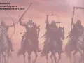 Czterej jeźdźcy Apokalipsy, symbolizujący wydarzenia z ostatniej księgi Nowego Testamentu, na tle burzowego nieba.