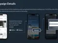 Trzy ekrany smartfonów pokazujące aplikację HoteLux z opcjami rezerwacji i formularzem do wpisania danych KrisFlyer.