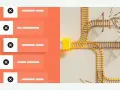 Abstrakte Darstellung von Eisenbahnschienen, die sich kreuzen und zu einem Durcheinander führen. Links eine Liste mit "X"-Symbolen, die auf **Verbindlichkeiten** hindeuten.