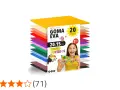 Pack de 20 láminas de goma eva de colores surtidos, ideal para manualidades y proyectos creativos.