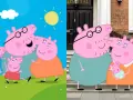 Rodzina Świnki Peppy: tata Świnka, mama Świnka, Peppa, George i niemowlę. Przyjaciele Peppy, ich imiona to: Suzy Owca, Danny Pies, Rebecca Królik.