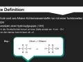 Wie wird Alkohol hergestellt? Alkohole sind Kohlenwasserstoffe mit einer Hydroxylgruppe (-OH). Das Beispiel zeigt Ethan wird zu Ethanol.