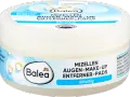 Balea Mizellen Augen-Make-up Entferner Pads, ölhaltig, in weißer Dose mit blauem Etikett.