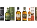 Verschiedene irische Whiskey Sorten: Connemara Peated Single Malt (12 Jahre & Original), Kilbeggan Single Grain & Small Batch Rye, The Tyrconnell Single Malt (Madeira Cask Finish, 15 Jahre).