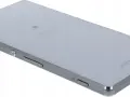 Srebrny smartfon Sony Xperia e5603 z widocznym obiektywem aparatu i logo producenta.