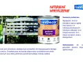 Czarny kot na ławce w ogrodzie obok puszki z napisem "pokost lniany" LuxDecor. Naturalne wykończenie drewna.