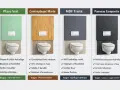 Comparaison de matériaux pour installer un WC suspendu : Placo Vert, Contreplaqué Marin, MDF Traité, Panneau Composite.