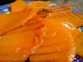 Rebanadas de calabaza a la plancha, doradas y jugosas, con marcas de parrilla.
