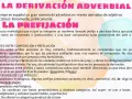 Texto sobre morfemas flexivos y derivativos, explicando la prefijación y sus límites con la composición.