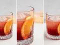 Przepis na Negroni Sbagliato: czerwony koktajl z lodem i plasterkiem pomarańczy w szklance.