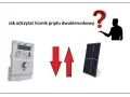 Licznik dwukierunkowy Tauron, panel słoneczny i strzałki pokazujące przepływ energii. Jak odczytać licznik?