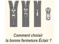 Illustration montrant comment fonctionne une fermeture éclair, avec des exemples de fermetures ouvertes, fermées et un curseur séparé.