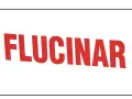 Czerwony napis "FLUCINAR" na białym tle.