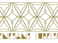 Złoty ornament z motywami inspirowanymi lubelskimi wzorami ludowymi, z napisem "RENESANS LUBELSKI".