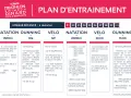 Plan d'entraînement pour un sprint triathlon : natation, course à pied et vélo. Préparez-vous à relever le défi !