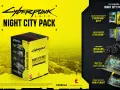 Opakowanie gry Cyberpunk 2077 Night City Pack z zawartością: gra PS4, steelbook, medalion, puzzle i plakat.