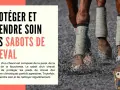 Gros plan sur les sabots d'un cheval, bandés pour la protection. Apprenez comment nettoyer une sole de sabot pour le bien-être de votre monture.