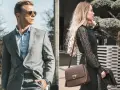 Elegancki mężczyzna w garniturze i kobieta w czarnej sukience, uosabiający styl francuski moda.