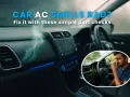 Car AC smells bad? Learn how to remove bad smell from AC car with simple checks. A man pinches his nose in a car with green fumes from the vents.