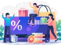 Menschen freuen sich über Geschenke und Rabatte, ein Beispiel für erfolgreiche marketing psychologie.