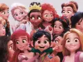 Wesołe imiona z bajek: Elsa, Anna, Ariel, Tiana, Bella, Śnieżka, Merida, Roszpunka, Vaiana i inne księżniczki Disneya.