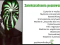 Twarz z zielono-czarnym wzorem, symbolizującym zniekształcenia poznawcze. Lista błędów myślenia: czytanie w myślach, katastrofizacja, filtr negatywny.