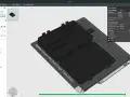 Drukarka 3D z dyszą 0.8 mm, przygotowująca do druku czarny, złożony model. Ustawienia jakości druku, takie jak wysokość warstwy 0.2 mm, są widoczne.