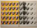 Ikony Marilyn Monroe w żywych kolorach i monochromatycznych wariacjach, klasyczny przykład sztuki nowych mediów.