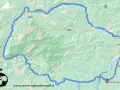 Mappa di un tour in moto che include la Sella Ciampigotto, le Dolomiti Friulane e San Daniele del Friuli.