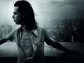 Młody Nick Cave, z rozwianymi włosami, spogląda na miasto. Jego muzyka, jak ten widok, pełna jest mroku i piękna.